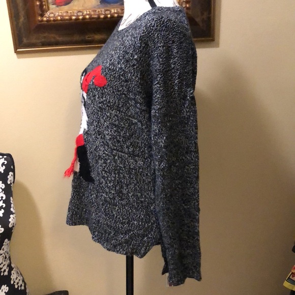🐾Crew neck soft tweed HiLo hem scottie dog relief winter holiday sweater - Picture 6 of 10